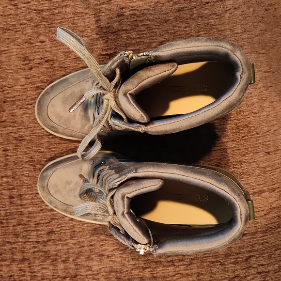 Olive Green wedge sneaker 8 - Picture 3 of 5